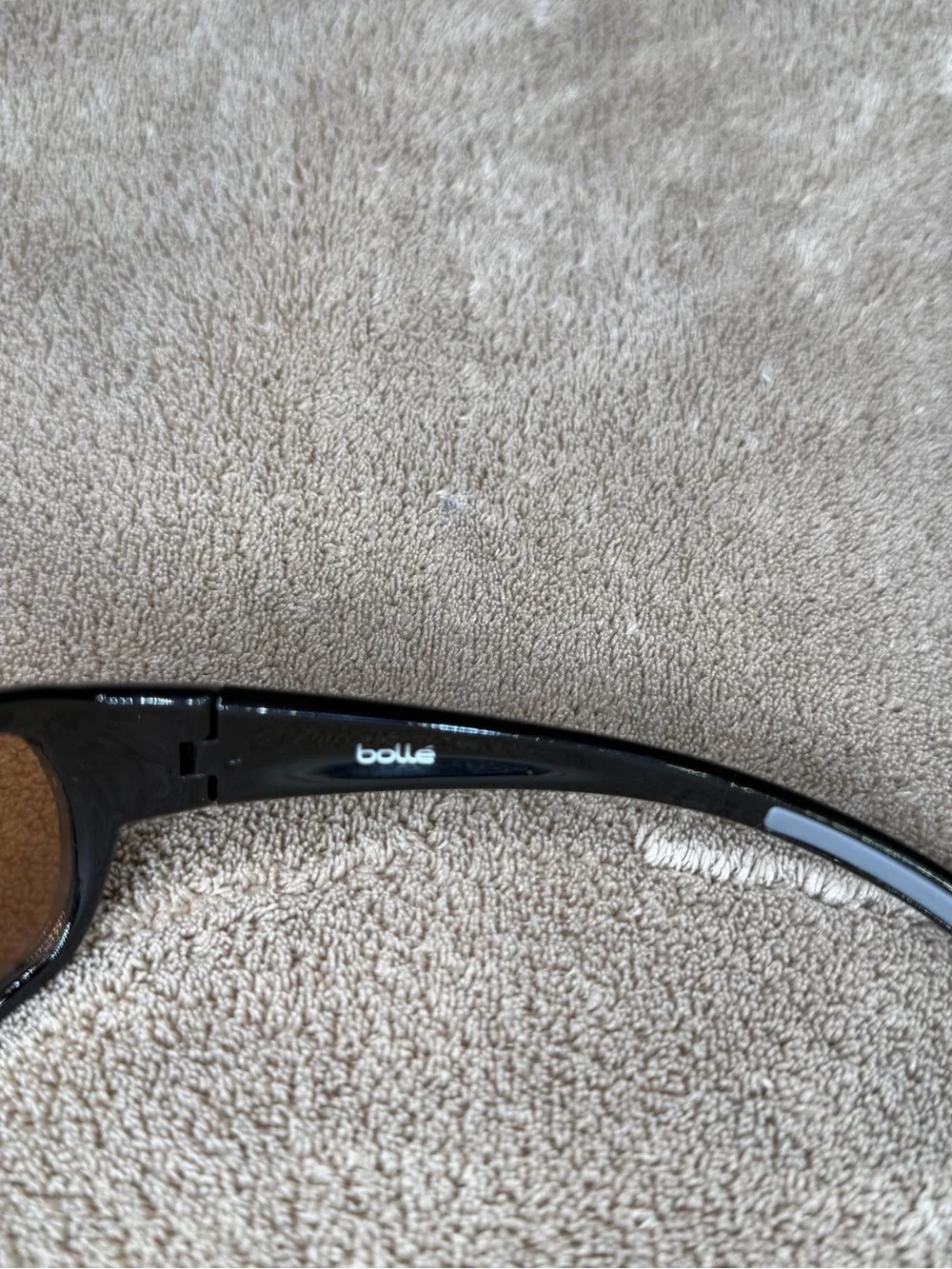 Men's Black Wrap Sunglasses with Brown Lenses